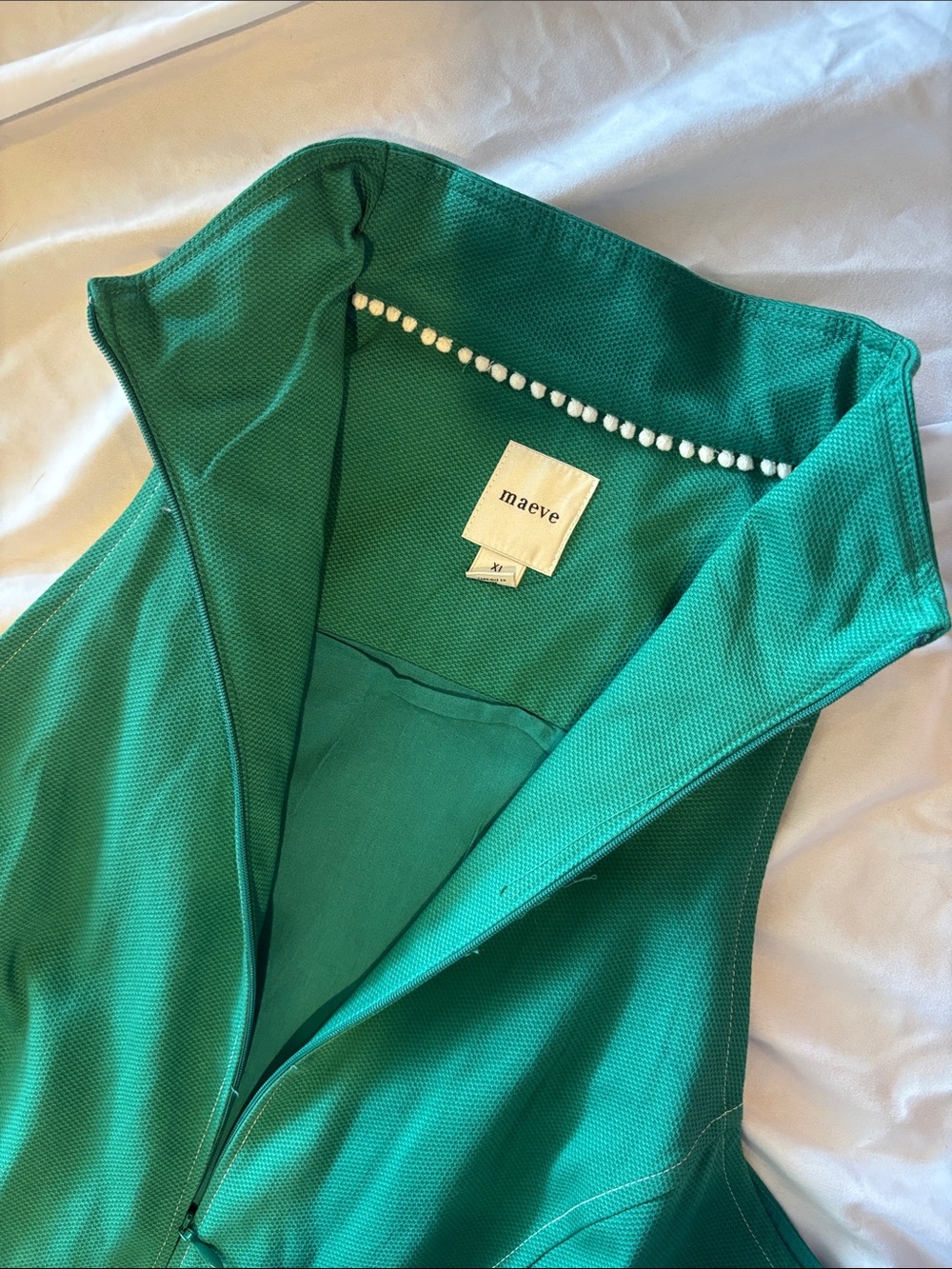 Maeve Zip-Front Box-Pleat Tennis Dress - Picture 2 of 9